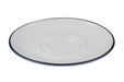 Mikasa Hospitality 6 3/8" Round Modest Saucer - Fine China, White/Navy (5321448)-cityfoodequipment.com