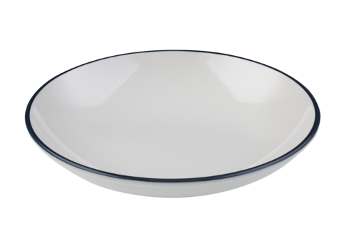 Mikasa Hospitality 9 13/16" Round Modest Deep Plate - Fine China, Navy (5321435)-cityfoodequipment.com