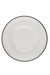 Mikasa Hospitality 11" Round Modest Deep Plate - Fine China, White/Green (5321579)-cityfoodequipment.com