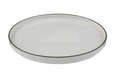 Mikasa Hospitality 6 1/2" Round Modest Flat Plate - Fine China, White/Green (5321589)-cityfoodequipment.com