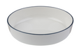 Mikasa Hospitality 39 9/16 oz Round Modest Bowl - Fine China, White/Navy (5321456)-cityfoodequipment.com