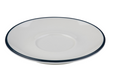 Mikasa Hospitality 4 7/8" Round Modest Saucer - Fine China, White/Navy (5321449)-cityfoodequipment.com