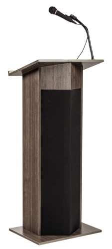 National Public Seating 111PLS-RW Floor Lectern w/ (1) Shelf - 22" x 17" x 46",Laminate, Ribbonwood-cityfoodequipment.com