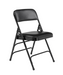 National Public Seating 1310 Folding Chair w/ Midnight Black Vinyl Back & Seat - Steel Frame, Black-cityfoodequipment.com