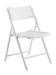 National Public Seating 1421 Folding Chair w/ White Plastic Back & Seat - Steel Frame, White-cityfoodequipment.com