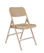 National Public Seating 201 Folding Chair w/ Beige Steel Back & Seat - Steel Frame, Beige-cityfoodequipment.com
