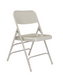 National Public Seating 302 Folding Chair W/ Gray Steel Back & Seat - Steel Frame, Gray-cityfoodequipment.com