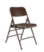 National Public Seating 303 Folding Chair W/ Brown Steel Back & Seat - Steel Frame, Brown-cityfoodequipment.com