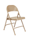 National Public Seating 51 Folding Chair w/ Beige Steel Back & Seat - Steel Frame, Beige-cityfoodequipment.com