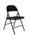 National Public Seating 510 Folding Chair w/ Black Steel Back & Seat - Steel Frame, Black-cityfoodequipment.com