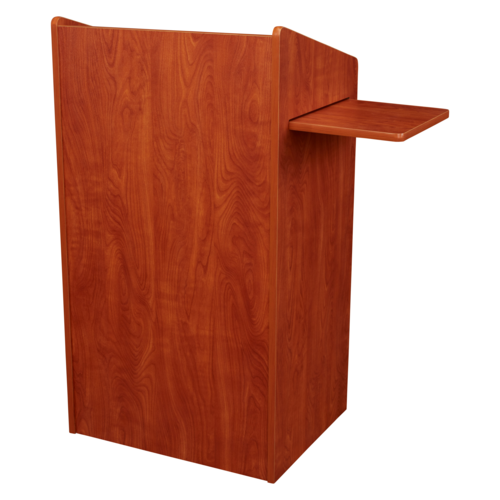 National Public Seating 600-CH Floor Lectern w/ (3) Shelves - 25" x 20" x 46", Laminate, Wild Cherry-cityfoodequipment.com