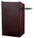 National Public Seating 600-MY Floor Lectern w/ (3) Shelves - 25" x 20" x 46", Laminate, Mahogany-cityfoodequipment.com