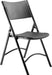 National Public Seating 610 Folding Chair w/ Black Plastic Back & Seat - Steel Frame, Black-cityfoodequipment.com