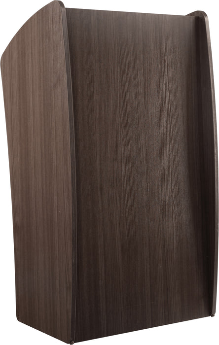 National Public Seating 611-RW Floor Lectern w/ (2) Shelves - 24" x 21" x 46", Laminate, Ribbonwood-cityfoodequipment.com