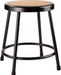 National Public Seating 6218-10 Round Backless Stool w/ Masonite Board Seat, Black-cityfoodequipment.com