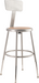 National Public Seating 6218HB Round Stool w/ Solid Back & Masonite Board Seat, Gray-cityfoodequipment.com