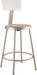 National Public Seating 6224B Round Stool w/ Solid Back & Masonite Board Seat, Gray-cityfoodequipment.com