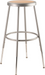 National Public Seating 6224H Round Backless Stool w/ Masonite Board Seat, Gray-cityfoodequipment.com