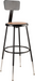 National Public Seating 6224HB-10 Round Stool w/ Solid Back & Masonite Board Seat, Black-cityfoodequipment.com