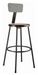 National Public Seating 6230B-10 Round Stool w/ Solid Back & Masonite Board Seat, Black-cityfoodequipment.com