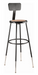 National Public Seating 6230HB-10 Round Stool w/ Solid Back & Masonite Board Seat, Black-cityfoodequipment.com
