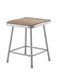 National Public Seating 6318 Square Backless Stool w/ Masonite Board Seat, Gray-cityfoodequipment.com