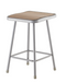 National Public Seating 6324 Square Backless Stool w/ Masonite Board Seat, Gray-cityfoodequipment.com