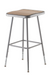 National Public Seating 6324H Square Backless Stool w/ Masonite Board Seat, Gray-cityfoodequipment.com