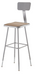 National Public Seating 6330HB Square Stool w/ Solid Back & Masonite Board Seat, Gray-cityfoodequipment.com