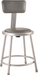 National Public Seating 6418B Round Stool w/ Gray Vinyl Padded Back & Gray Vinyl Padded Seat, Gray-cityfoodequipment.com