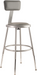 National Public Seating 6418HB Round Stool w/ Gray Vinyl Padded Back & Gray Vinyl Padded Seat, Gray-cityfoodequipment.com