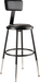National Public Seating 6418HB-10 Round Stool w/ Black Vinyl Padded Back & Black Vinyl Padded Seat, Black-cityfoodequipment.com