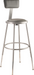 National Public Seating 6424HB Round Stool w/ Gray Vinyl Padded Back & Gray Vinyl Padded Seat, Gray-cityfoodequipment.com