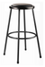 National Public Seating 6430-10 Round Backless Stool w/ Black Vinyl Padded Seat, Black-cityfoodequipment.com