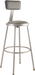 National Public Seating 6430B Round Stool w/ Gray Vinyl Padded Back & Gray Vinyl Padded Seat, Gray-cityfoodequipment.com