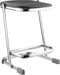 National Public Seating 6622 Backless Elephant Z Stool w/ Black Plastic Seat, Chrome-cityfoodequipment.com