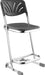 National Public Seating 6622B Elephant Z Stool w/ Black Plastic Back & Black Plastic Seat, Chrome-cityfoodequipment.com