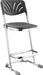 National Public Seating 6624B Elephant Z Stool w/ Black Plastic Back & Black Plastic Seat, Chrome-cityfoodequipment.com