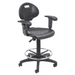 National Public Seating 6722HB-A Swivel Task Chair w/ Low Back & Polyurethane Seat, Black-cityfoodequipment.com