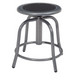 National Public Seating 6810-02 Round Backless Swivel Stool w/ Black Steel Seat, Gray-cityfoodequipment.com
