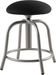 National Public Seating 6810S-02 Round Backless Swivel Stool w/ Black Fabric Cushion Seat, Gray-cityfoodequipment.com