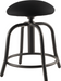 National Public Seating 6810S-10 Round Backless Swivel Stool w/ Black Fabric Cushion Seat, Black-cityfoodequipment.com