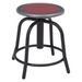 National Public Seating 6818-10 Round Backless Swivel Stool w/ Burgundy Steel Seat, Black-cityfoodequipment.com