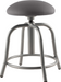 National Public Seating 6820S-02 Round Backless Swivel Stool w/ Charcoal Fabric Cushion Seat, Gray-cityfoodequipment.com