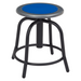 National Public Seating 6825-10 Round Backless Swivel Stool w/ Persian Blue Steel Seat, Black-cityfoodequipment.com