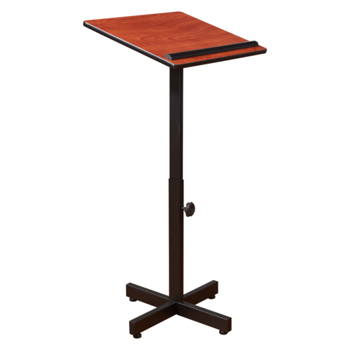 National Public Seating 70-CH Portable Lectern w/ Wild Cherry Laminate Top & Black Steel Frame - 20" x 18 1/4" x 44"-cityfoodequipment.com