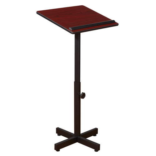 National Public Seating 70-MY Portable Lectern w/ Mahogany Laminate Top & Black Steel Frame - 20" x 18 1/4" x 44"-cityfoodequipment.com