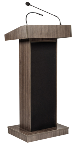 National Public Seating 800X-RW Floor Lectern w/ (1) Shelf - 22" x 17" x 46", Laminate, Ribbonwood-cityfoodequipment.com