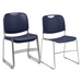 National Public Seating 8505 Stacking Chair w/ Navy Blue Plastic Back & Seat - Chrome Plated Frame-cityfoodequipment.com
