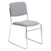 National Public Seating 8652 Stacking Chair w/ Classic Gray Fabric Back & Seat - Steel Frame-cityfoodequipment.com